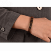 دستبند چرمی کهن چرم طرح تاج مدل BR91