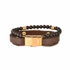 دستبند کهن چرم طرح تولد مهر مدل BR188-7