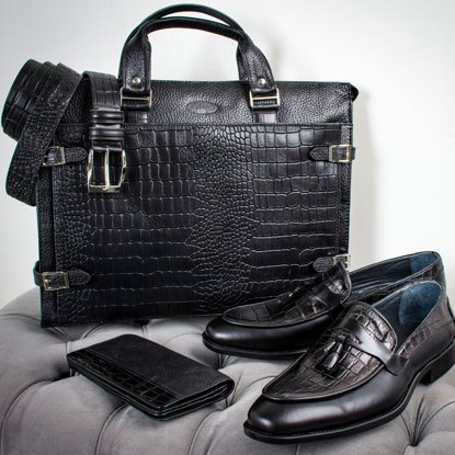 تصویر  ست کامل اداری کهن چرم